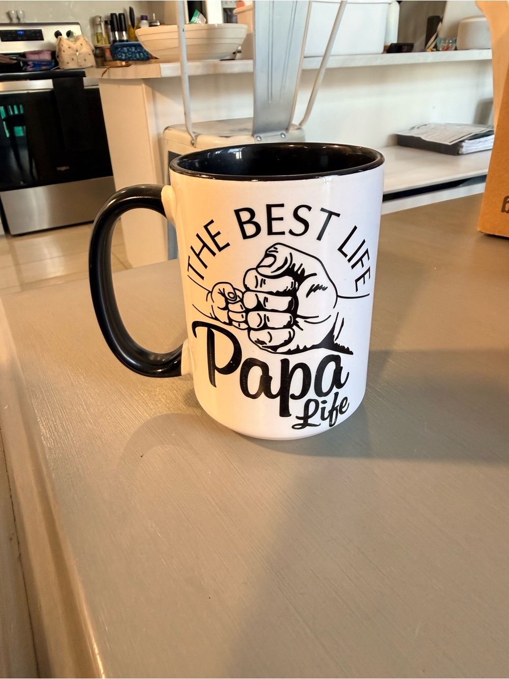 The Best Life Papa Life Ceramic Mug - Black & White